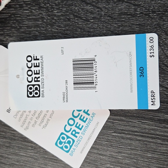 Coco Reef NWT Womans Swim Suit 36D Nylan Spandex One Piece Animal Print Brown. - Picture 10 of 16